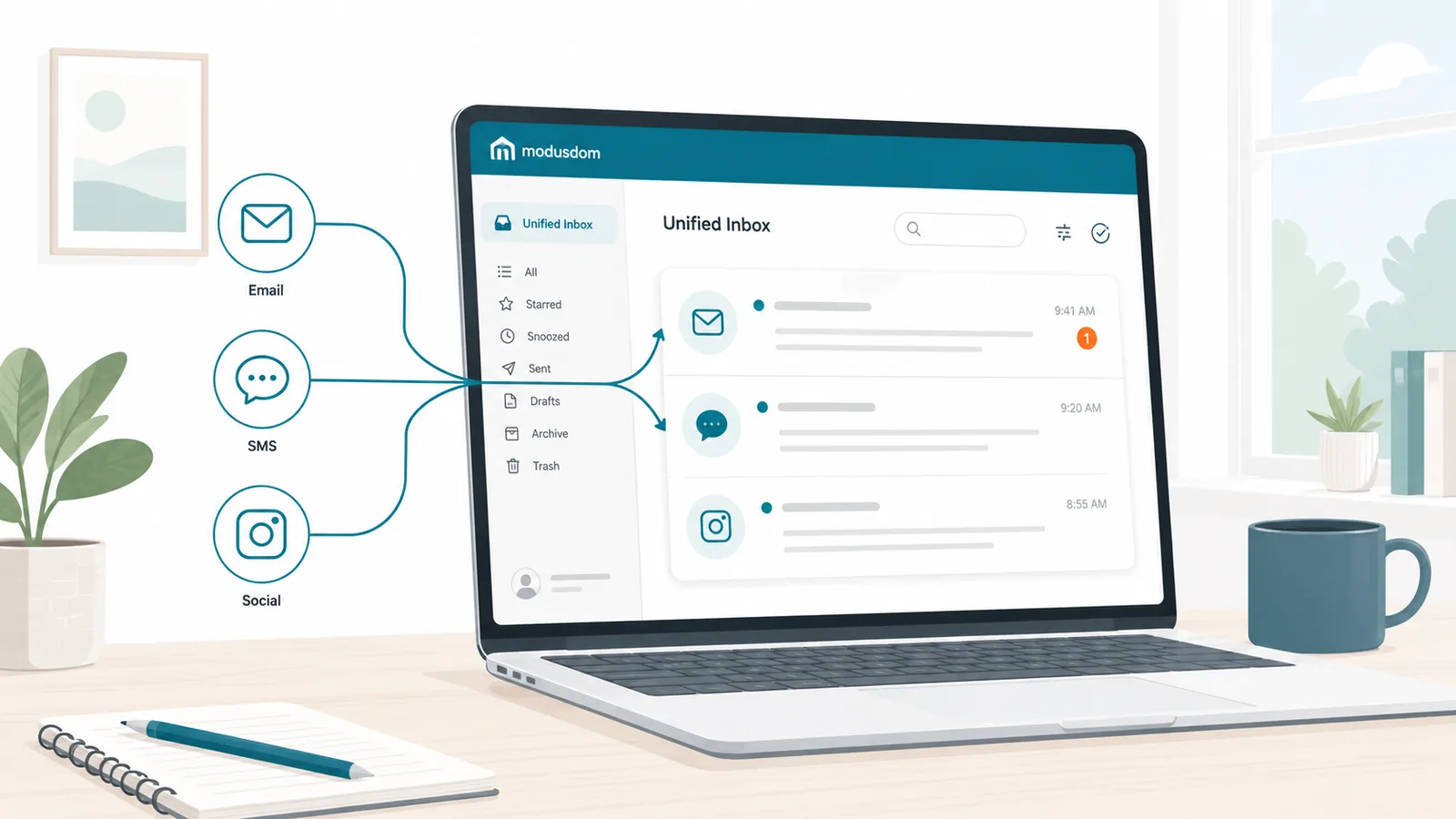 Unified inbox interface